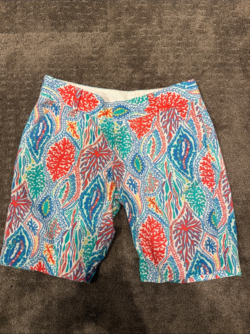 Lilly Pulitzer Multicolor Coral Reef Print Bermuda Shorts size 4